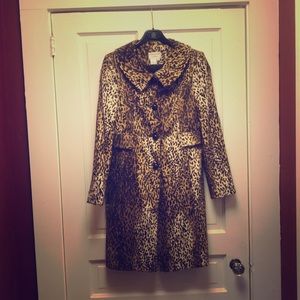 Beautiful Charles Gray leopard faux fur coat